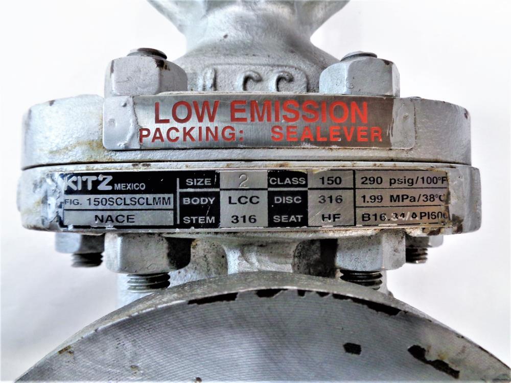 Kitz 2" 150# RF LCC Gate Valve, Fig# 150SCLSCLMM